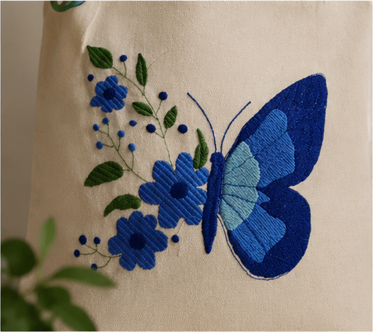 Oh My Stitch Handmade Embroidered Tote Bag